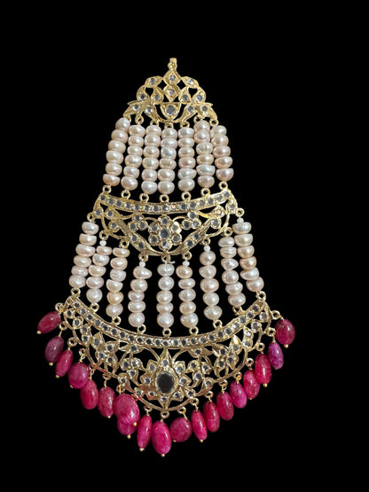 BR497 INSIA BRIDAL SET IN RUBY  ( READY TO SHIP  )