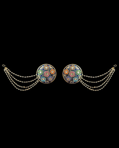 ET574 Rayana earrings with ear supports ( READY TO SHIP )