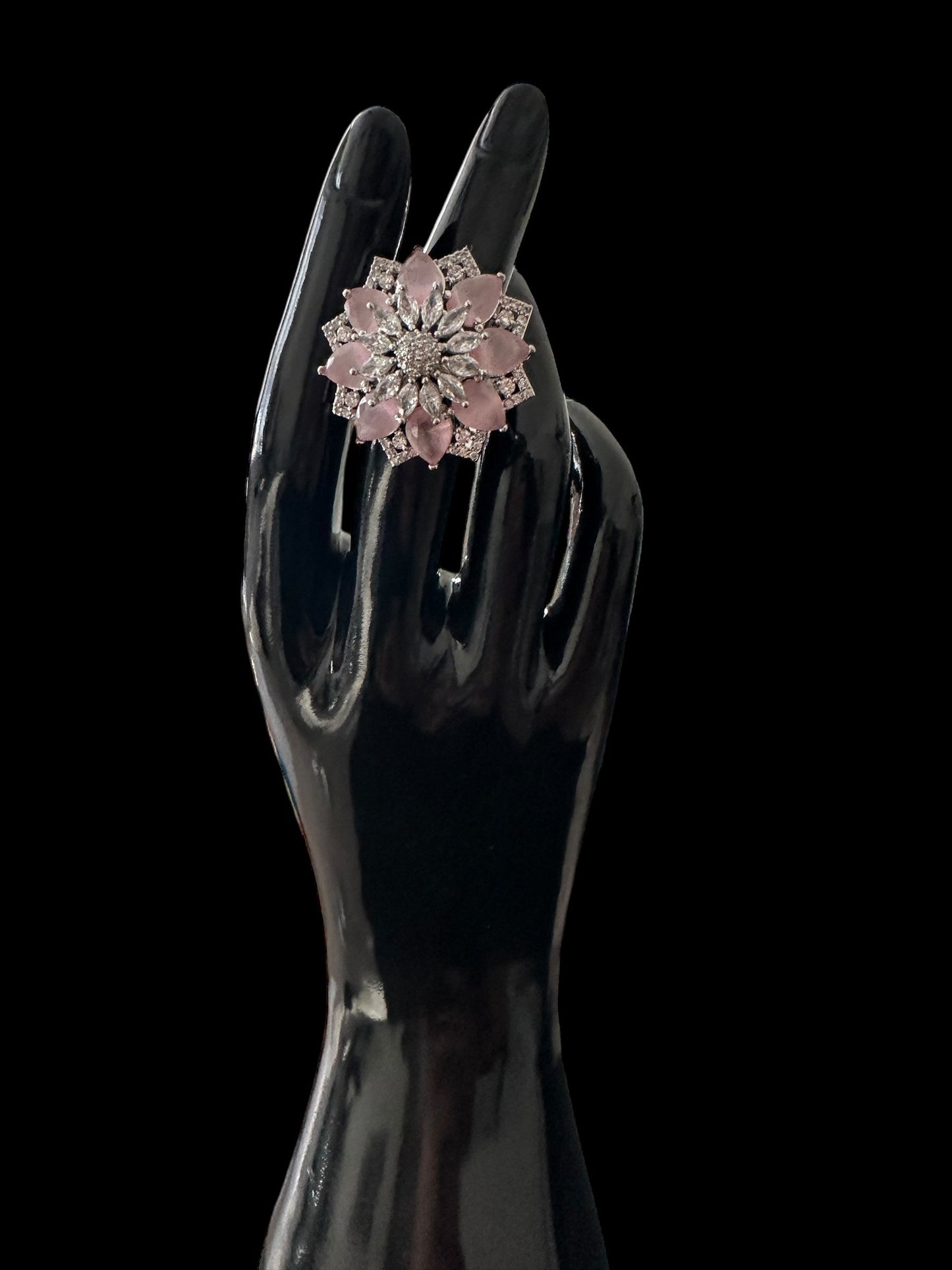 DJR131 Cz silver plated  ring ( READY TO SHIP)