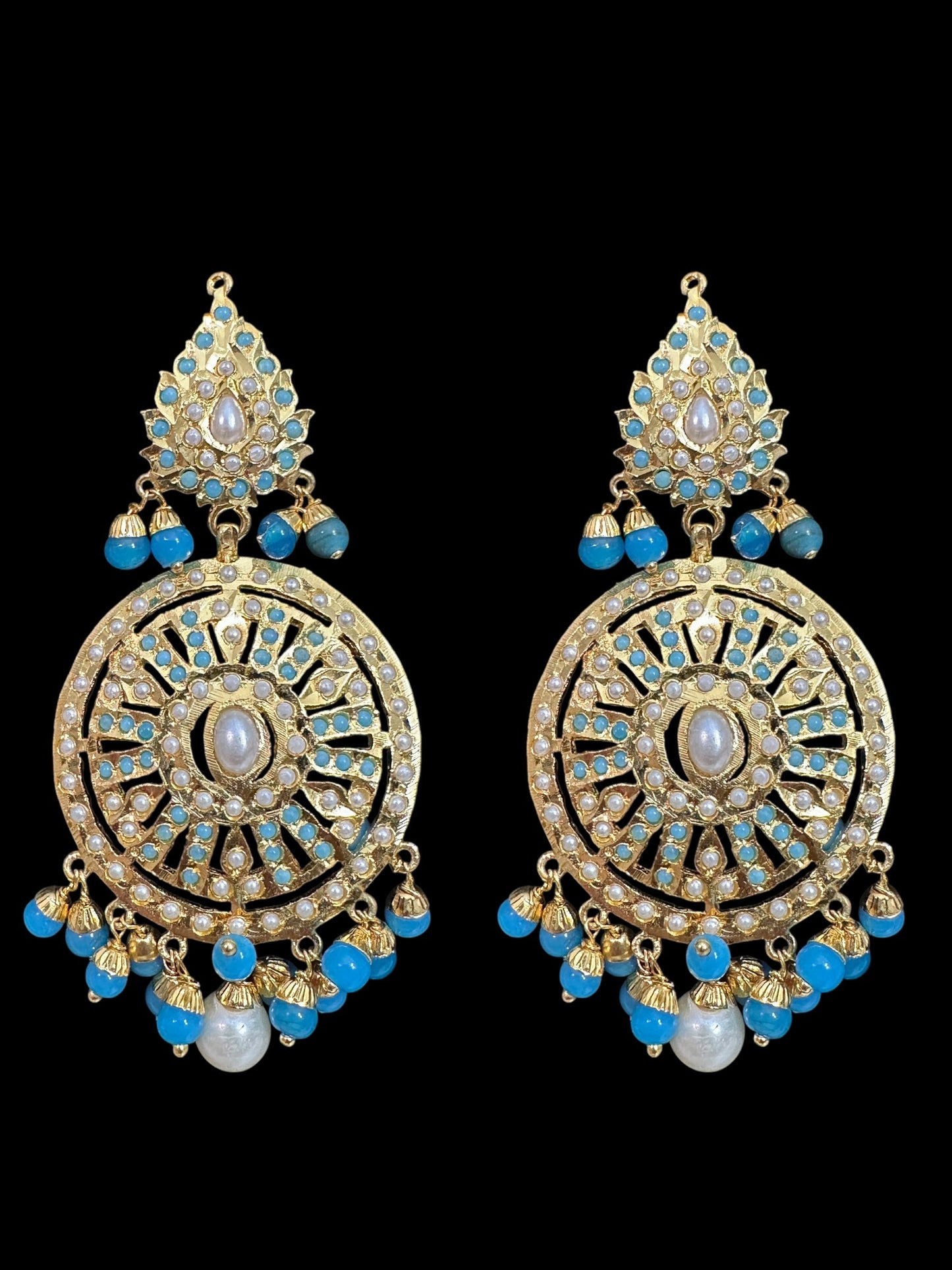 C514 Gold plated jadau choker in turquoise   ( READY TO SHIP  )