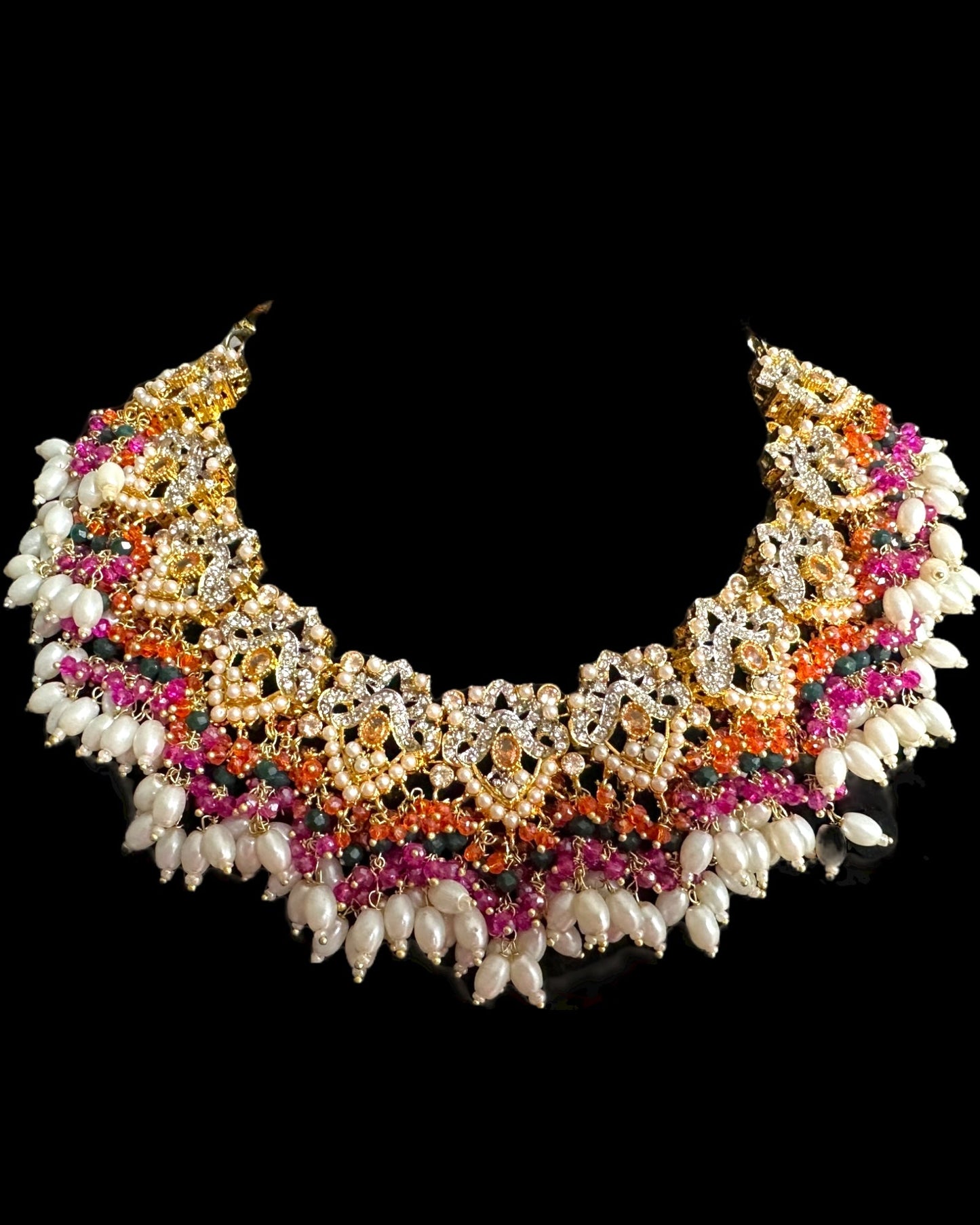 BR487 MAHAM  bridal set in MULTICOLOR ( READY TO SHIP  )