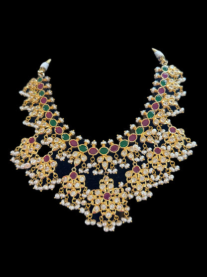 DNS58 fresh water pearl necklace with earrings ( READY TO SHIP )