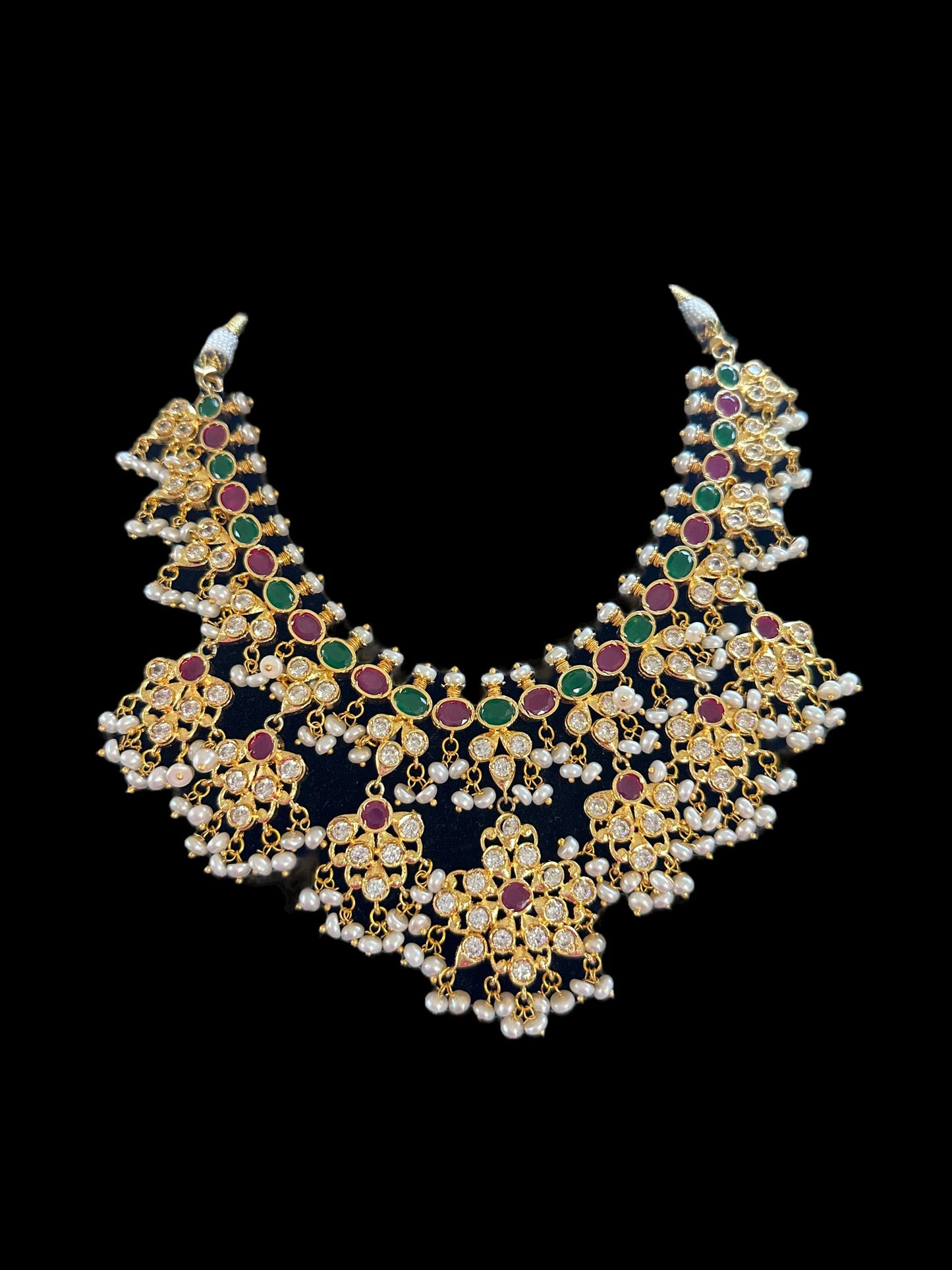DNS58 fresh water pearl necklace with earrings ( READY TO SHIP )