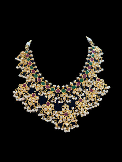 DNS58 fresh water pearl necklace with earrings ( READY TO SHIP )