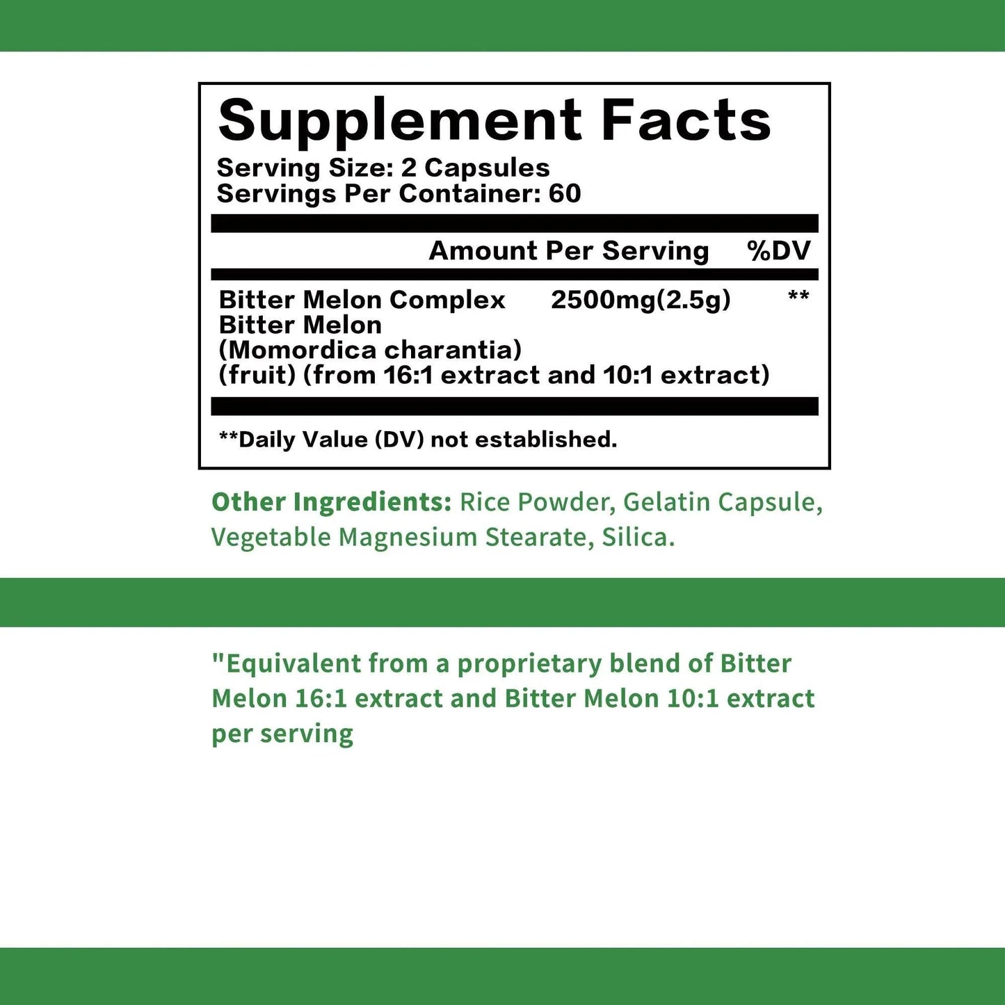 Bitter Melon Capsules - Promote Glucose Metabolism, Weight Management, Digestive Health - 120 Capsules