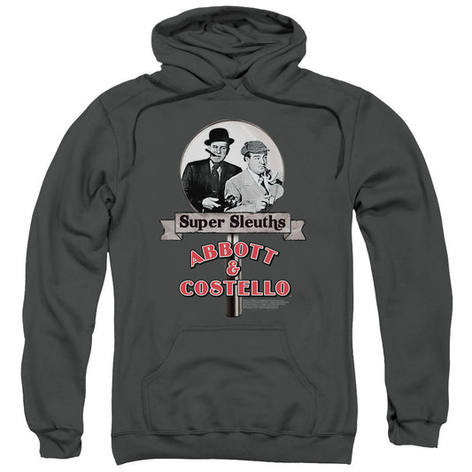 Abbott & Costello Super Sleuths Mens Hoodie Charcoal Officially Licensed