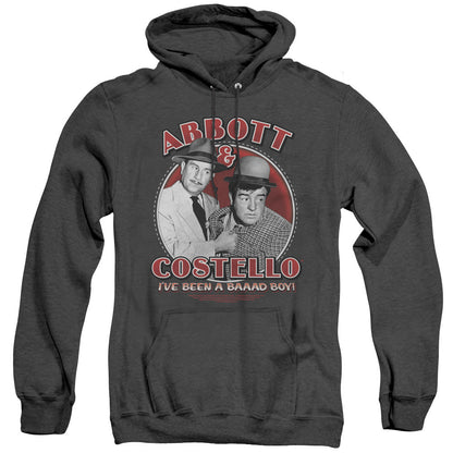 Abbott & Costello Bad Boy Mens Heather Hoodie Black Officially Licensed