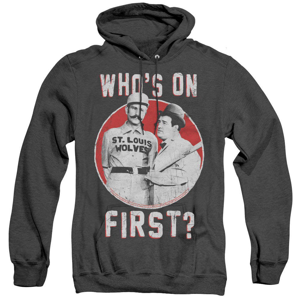 Abbott & Costello First Mens Heather Hoodie Black Officially Licensed