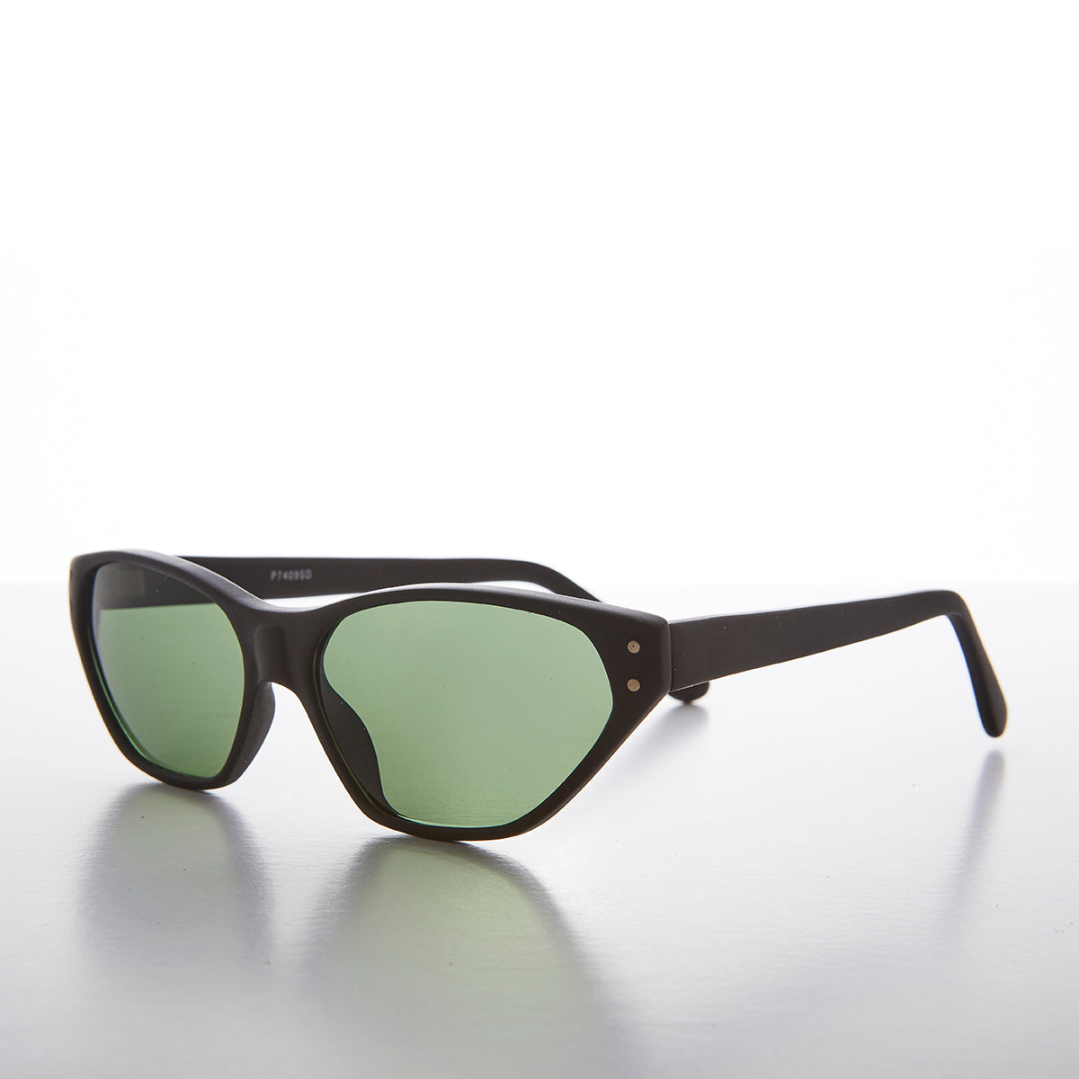 Narrow Edgy 90s Rocker Cat Eye Vintage Sunglass - Abigail