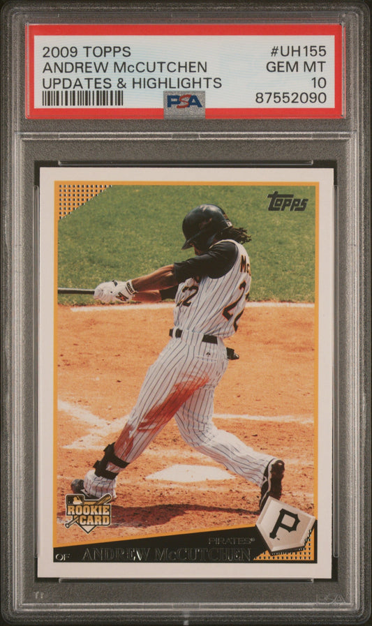 Graded 2009 Topps Andrew McCutchen #UH155 Updates & Highlights Rookie RC Baseball Card PSA 10 Gem Mint