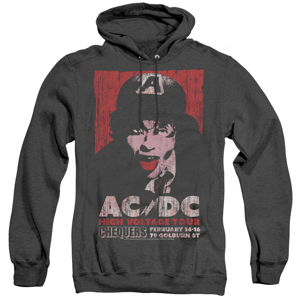 AC/DC High Voltage Live 1975 Mens Heather Hoodie Black Officially Licensed
