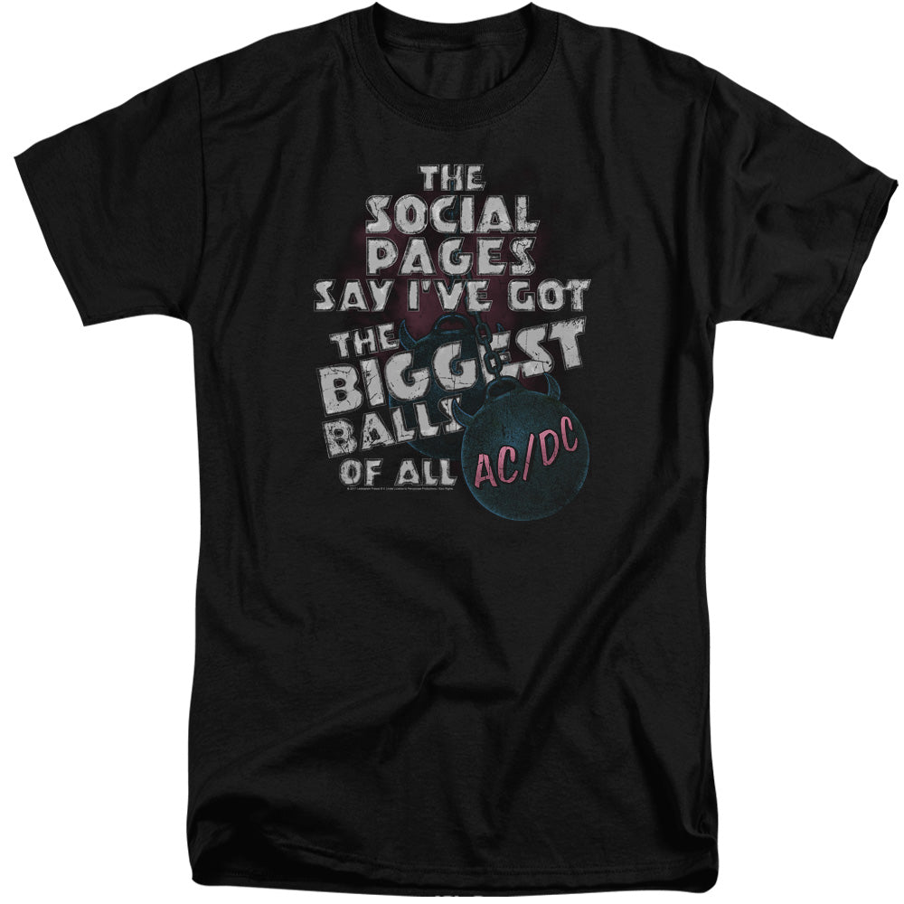 AC/DC Big Balls Mens Tall T Shirt Black Officially Licensed