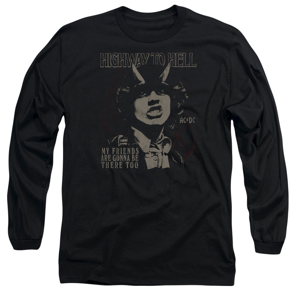 AC/DC My Friends Mens Long Sleeve Shirt Black Officially Licensed