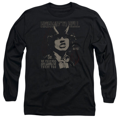 AC/DC My Friends Mens Long Sleeve Shirt Black Officially Licensed