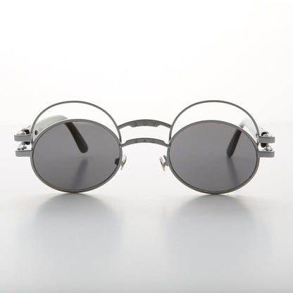 Futuristic Oval Sunglass with Double Eyelid - Ace