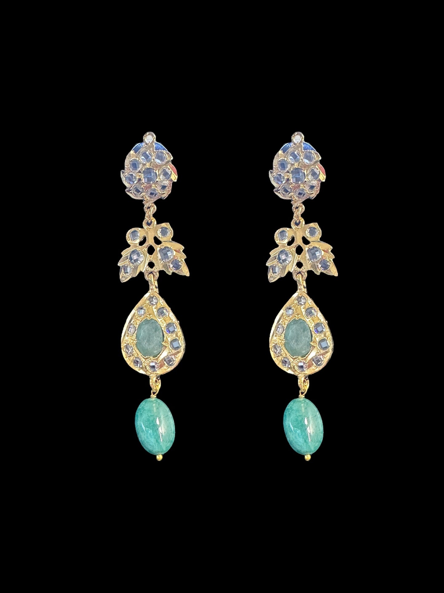 PS491 Hyderabadi Jugni in freshwater pearls and emerald (READY TO SHIP)