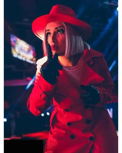 AEW Collision 2025 Toni Storm Red Wool Coat