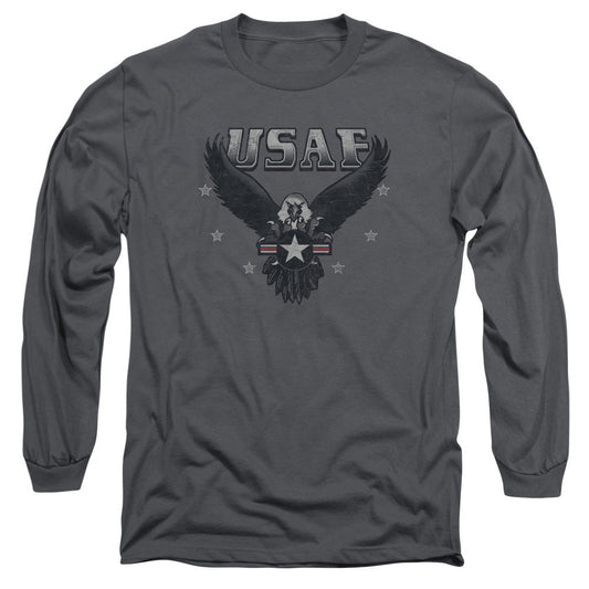 Air Force Incoming Mens Long Sleeve Shirt Charcoal Officially Licensed