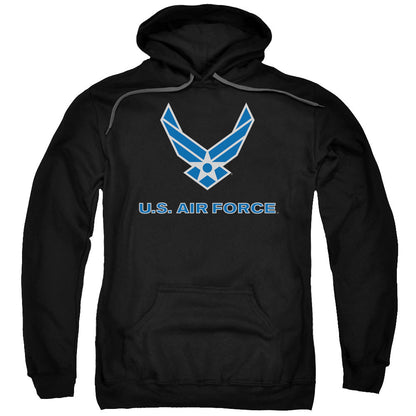 Air Force Logo Mens Hoodie Black Officially Licensed