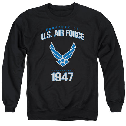 Air Force Property Of Mens Crewneck Sweatshirt Black