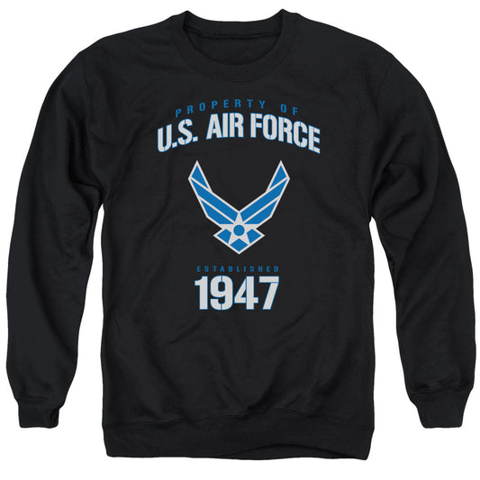Air Force Property Of Mens Crewneck Sweatshirt Black