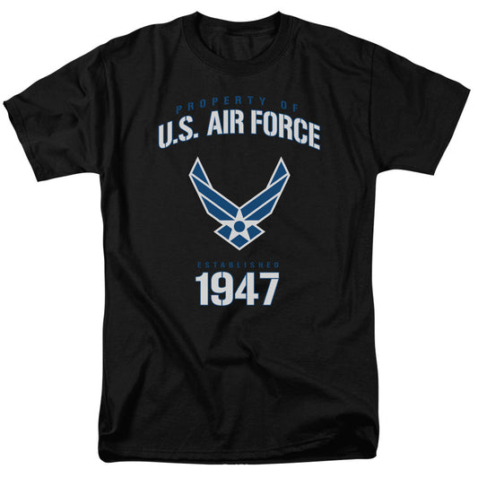 Air Force Property Of Mens T Shirt Black Officially Licensed