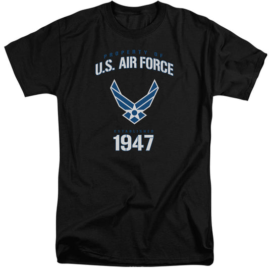 Air Force Property Of Mens Tall T Shirt Black Officially Licensed