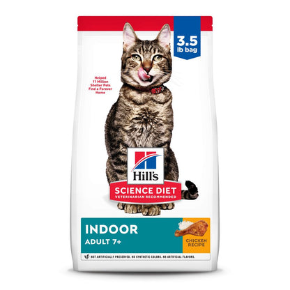 Hill's Science Diet Senior 7+ Indoor Chicken Recipe Dry Cat Food (3.5lb)