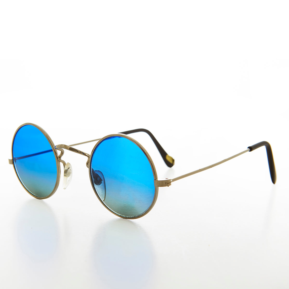 Round Ocean Lens Hippy Vintage Sunglasses - Agean