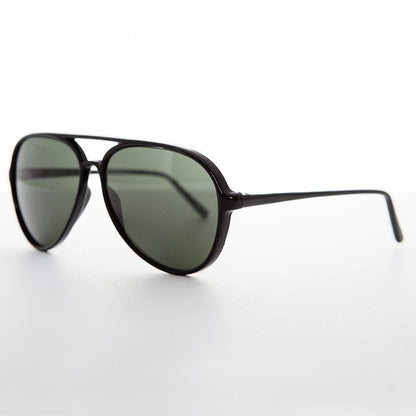 Classic Vintage Aviator Sunglass with Glass Lens - Air Boss