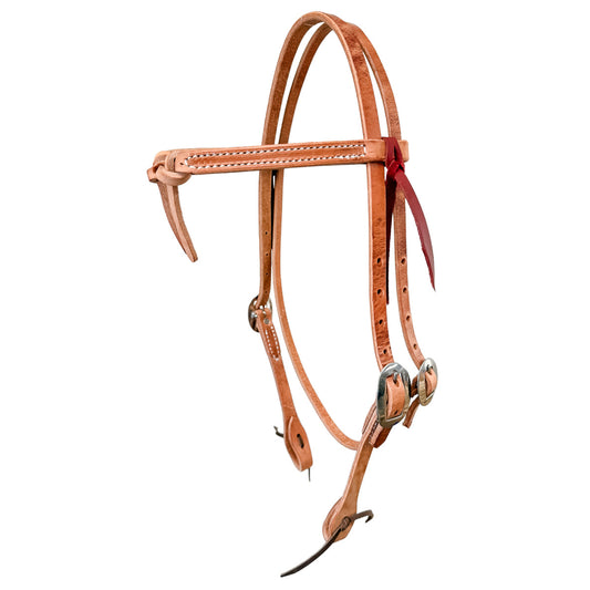 AJ Tack Harness Leather Knotted Browband Headstall