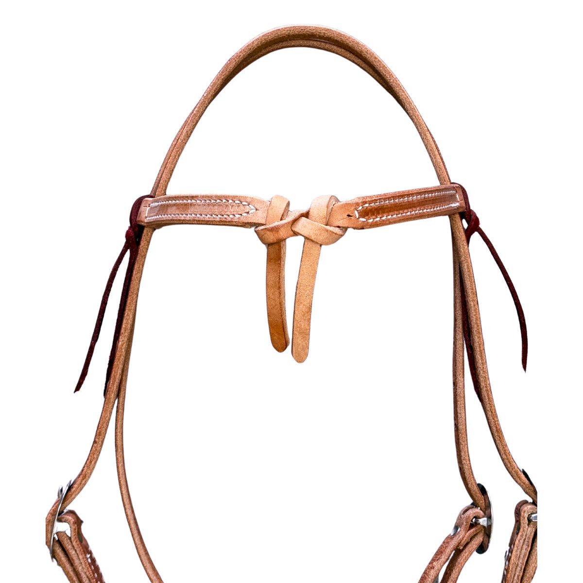 AJ Tack Harness Leather Knotted Browband Headstall