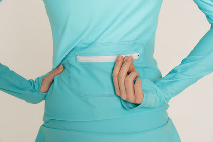 Women's Zip Rash Guard With Back Pocket - Miami