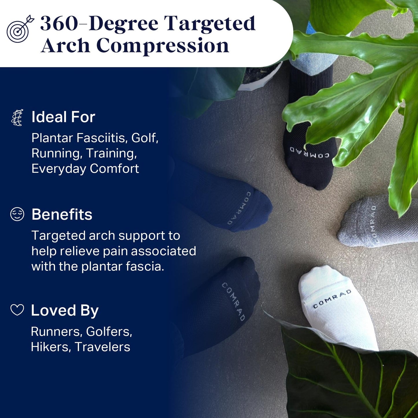 Ankle Compression Socks - 4 Pack