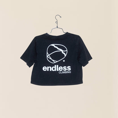 Black Stone Crop Tee