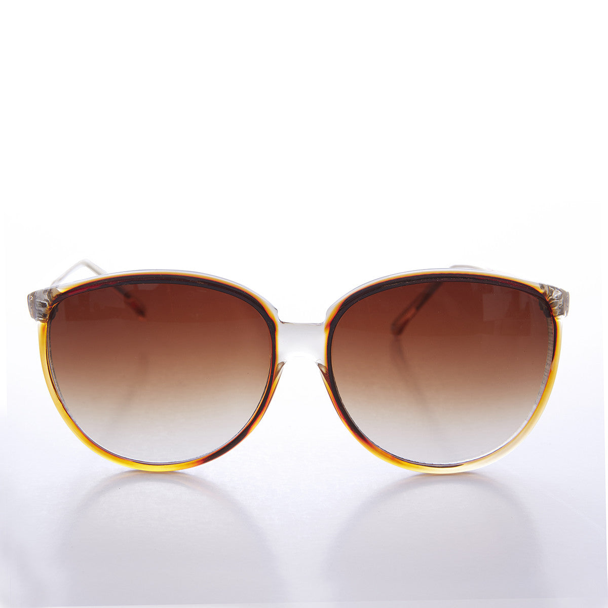 Round Large Women's 80s Vintage Sunglasses - April
