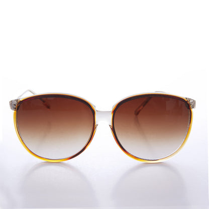 Round Large Women's 80s Vintage Sunglasses - April