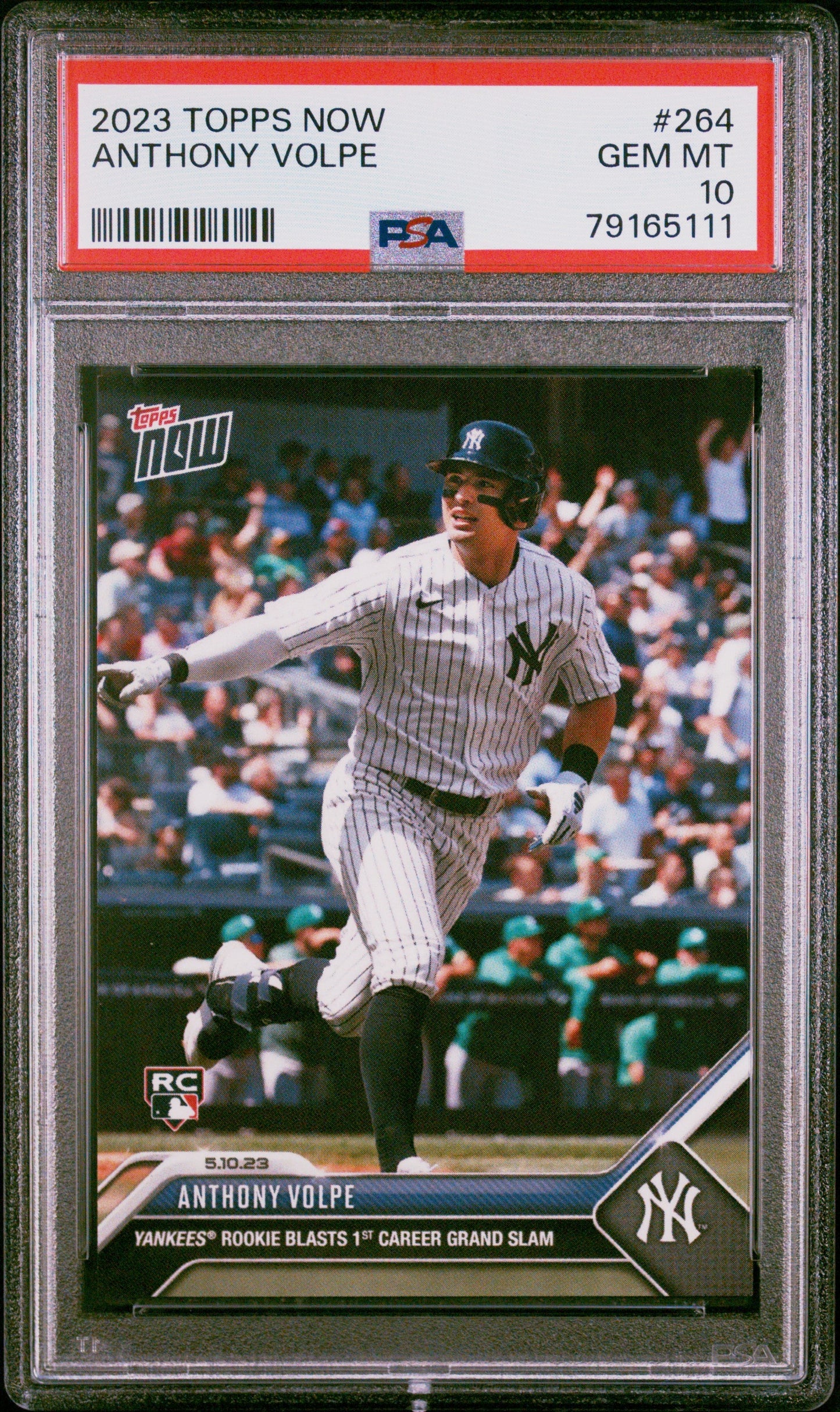 Graded 2023 Topps Now Anthony Volpe #264 Rookie RC Baseball Card PSA 10 Gem Mint