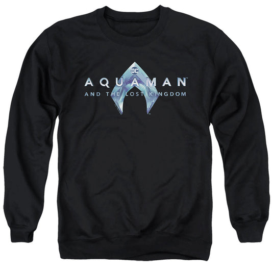 Aquaman And The Lost Kingdom Logo Mens Crewneck Sweatshirt Black