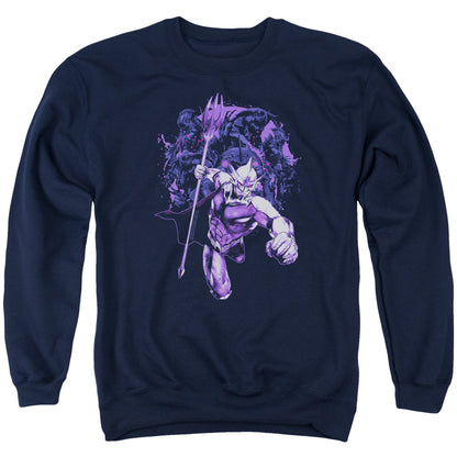 Aquaman Movie Evil Doers Mens Crewneck Sweatshirt Navy