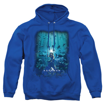 Aquaman Movie Poster Mens Hoodie Black Officially Licensed