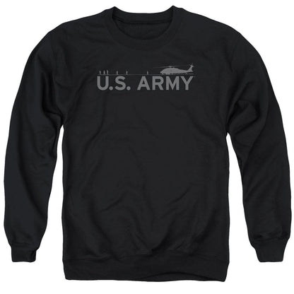 Army Helicopter Mens Crewneck Sweatshirt Black