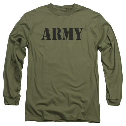 Army Army Mens Long Sleeve Shirt Military Green Officially Licensed