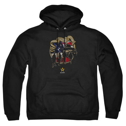 Army Duty Honor Country Mens Hoodie Black Officially Licensed