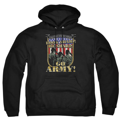 Army Go Army Mens Hoodie Black Officially Licensed