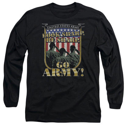 Army Go Army Mens Long Sleeve Shirt Black Officially Licensed