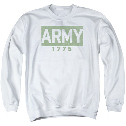 Army Block Mens Crewneck Sweatshirt White