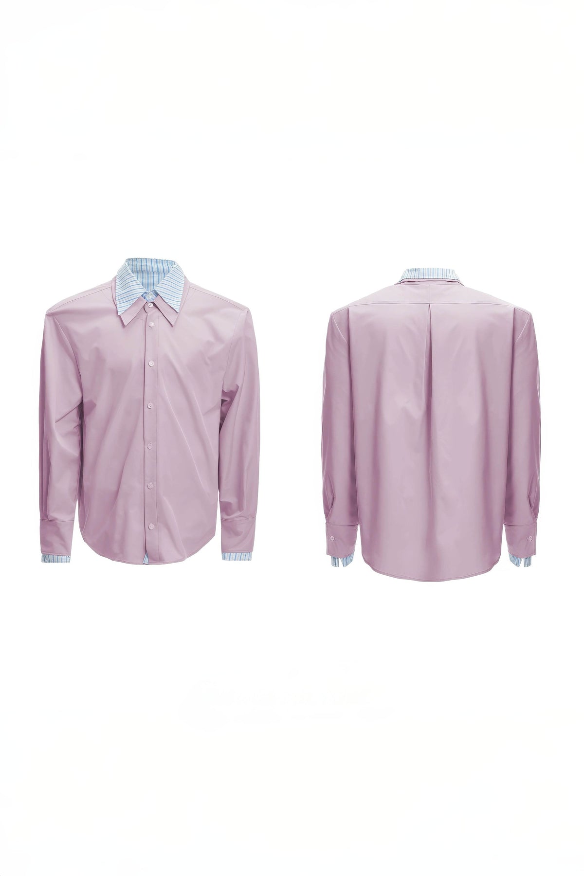 Deconstructed Stripe Shirt - Colorblock Layered Designer Top
