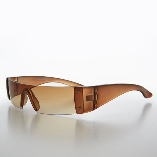 Colored Lens Mini Visor Wrap Deadstock Sunglass - Ari