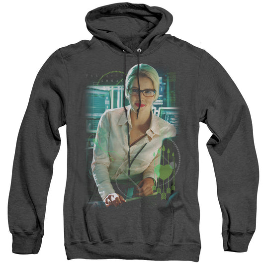 Arrow Felicity Oak Heather Mens Hoodie Black Officially Licensed